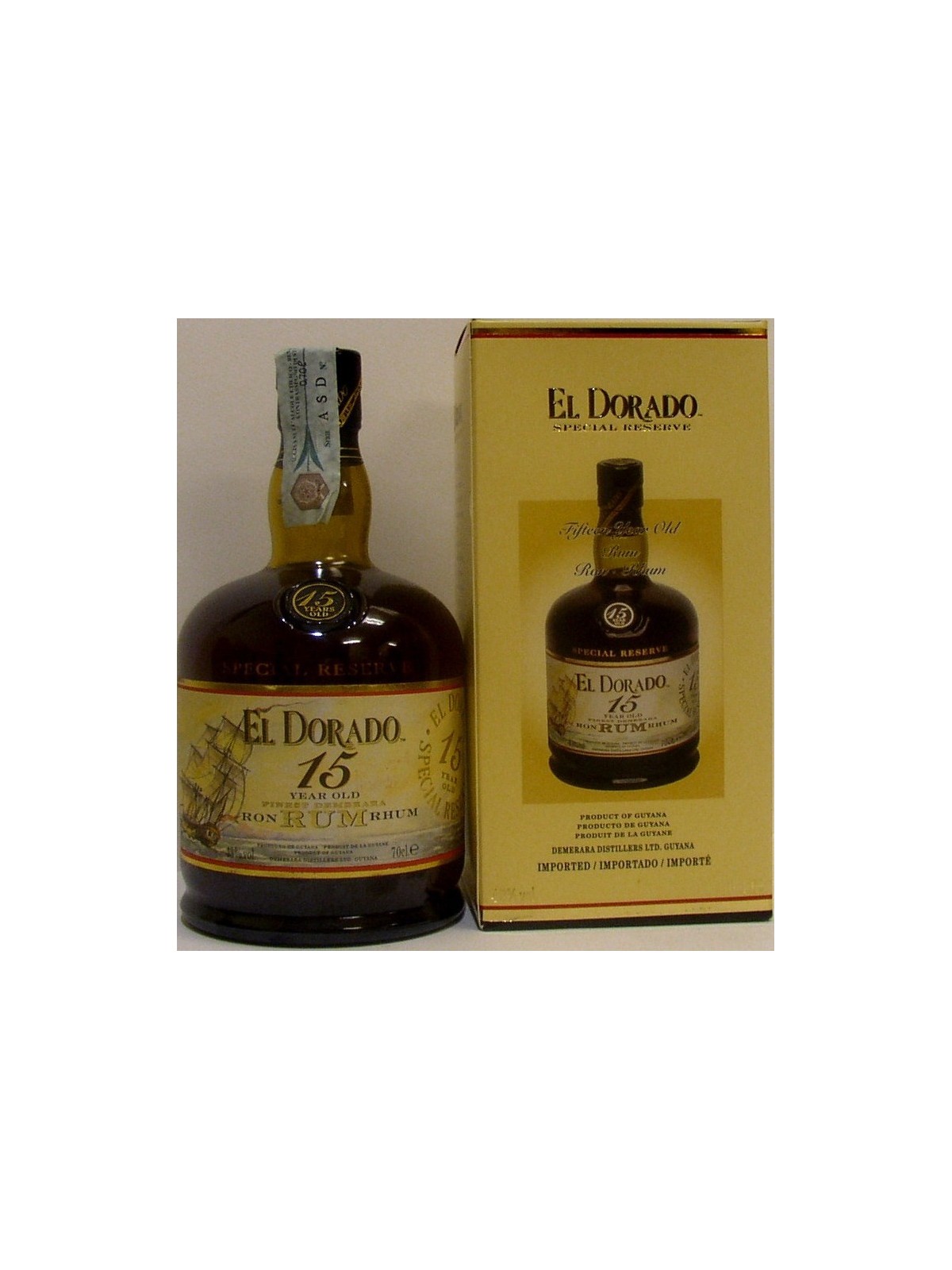 RHUM EL DORADO 15 Y.O.SPECIAL RESERVE FINEST DEMERARA  RUM DELLA GUYANA