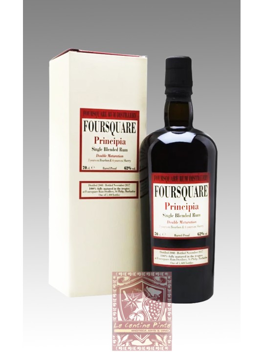 RHUM FOURSQUARE PRINCIPIA SINGLE BLENDED RUM DOUBLE MATURATION 3 YEARS EX BOURBON & 6 YEARS EX SHERRY