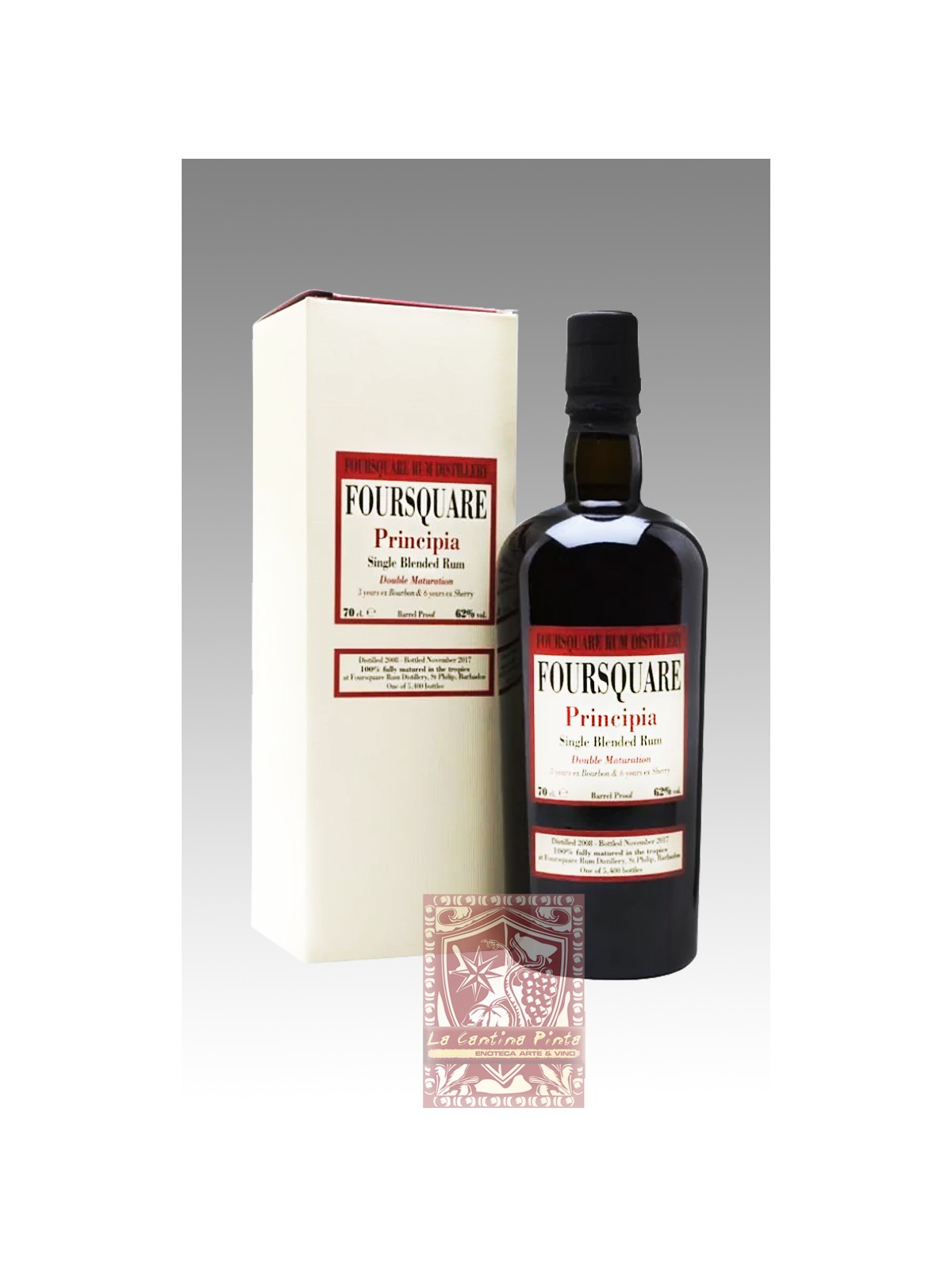 RHUM FOURSQUARE PRINCIPIA SINGLE BLENDED RUM DOUBLE MATURATION 3 YEARS EX BOURBON & 6 YEARS EX SHERRY