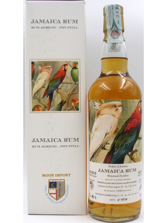 RHUM JAMAICA I PAPPAGALLI 2003, RUM DELLA GIAMAICA - MONYMUSK DISTILLERY