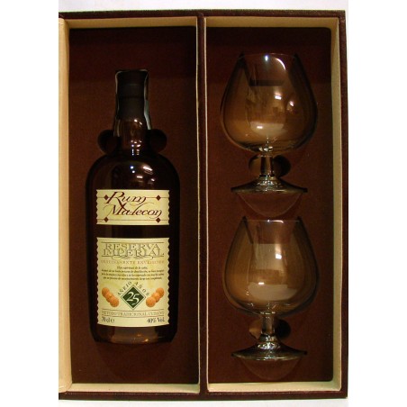 RHUM MALECON 25 Y.O. RESERVE IMPERIAL IN ASTUCCIO CON 2 BICCHIERI