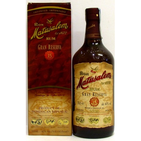RHUM MATUSALEM GRAN RESERVA 15 Y.O. RUM DELLA REPUBBLICA DOMINICANA
