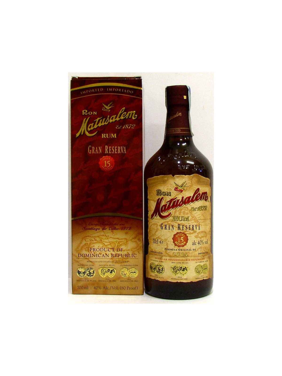 RHUM MATUSALEM GRAN RESERVA 15 Y.O. RUM DELLA REPUBBLICA DOMINICANA