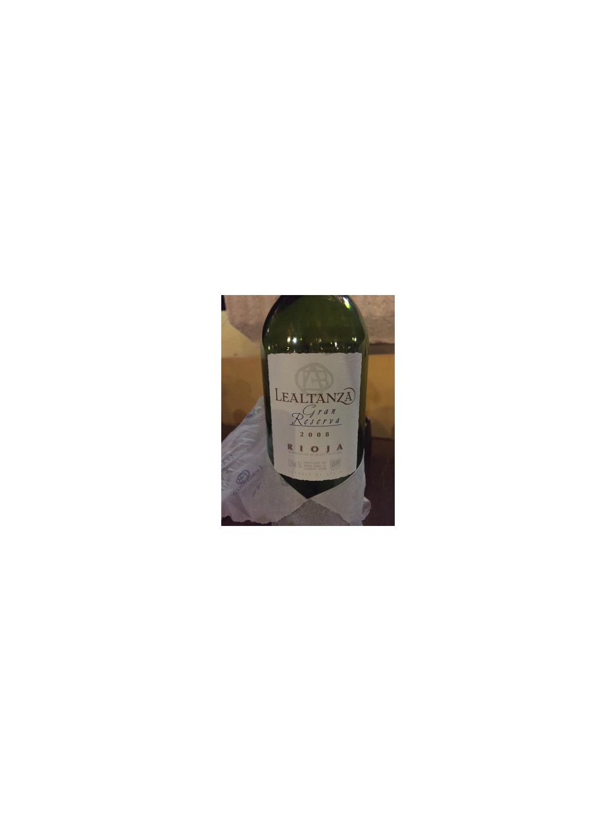 RIOJA LEALTANZA GRAN RESERVA 2008