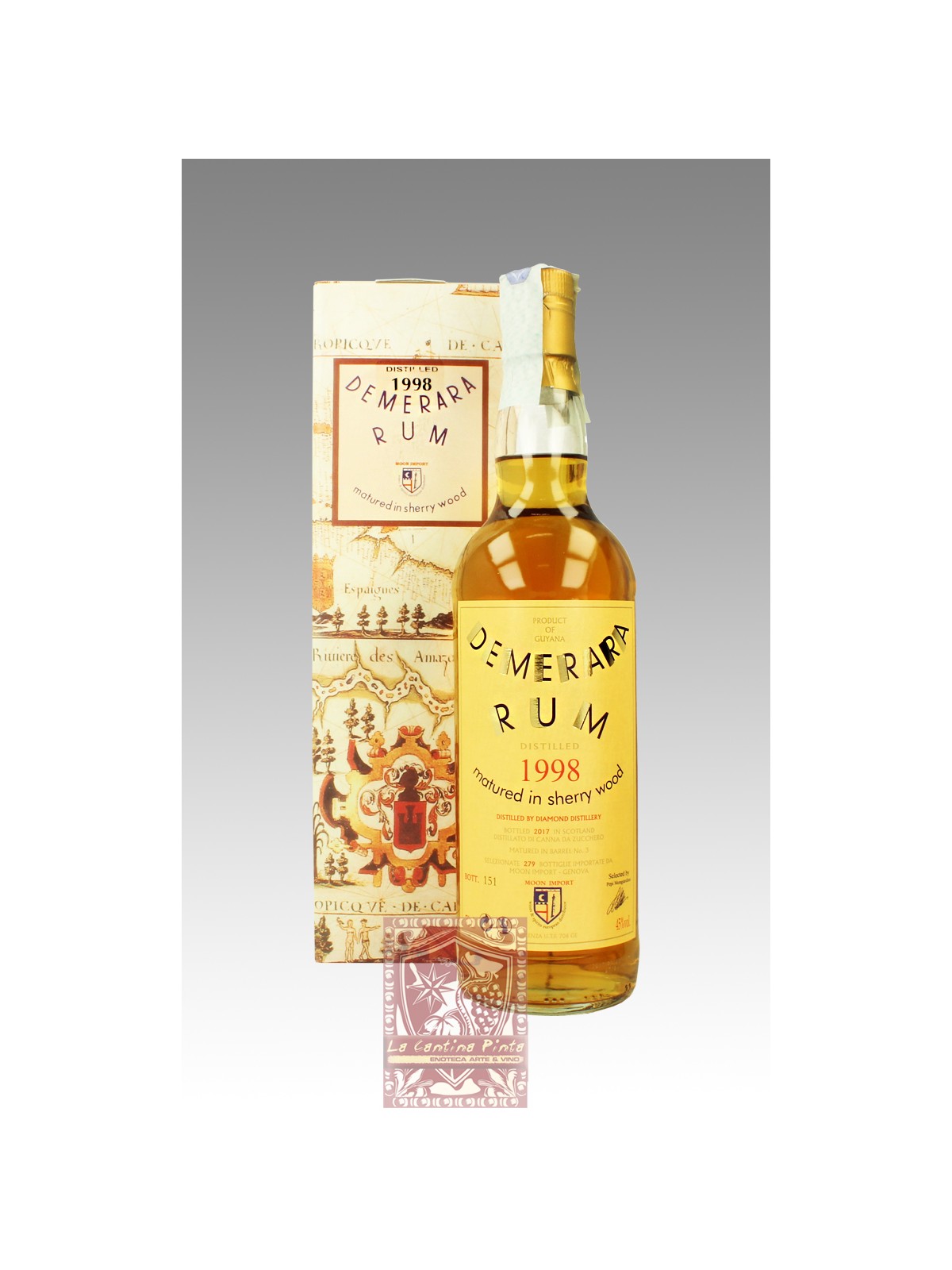 RUHM DEMERARA 1998 15YO SHERRY WOOD UITVLLIGHT DISTILLERY -