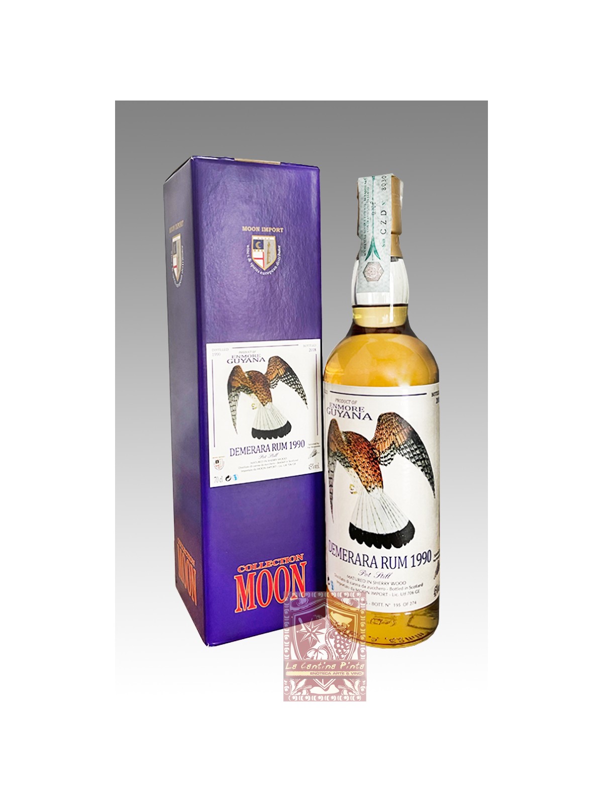 DEMERARA RUM ENMORE 1990  26 Y.O.  MATURED IN SHERRY WOOD