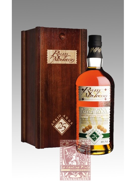 RUM MALECON 25 Y.O. RESERVE IMPERIAL IN ASTUCCIO IN LEGNO
