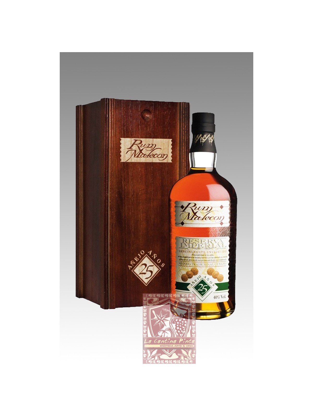 RUM MALECON 25 Y.O. RESERVE IMPERIAL IN ASTUCCIO IN LEGNO