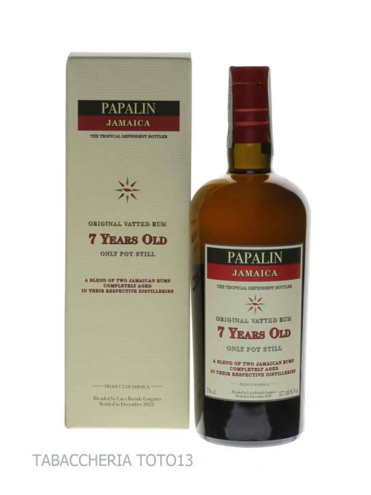 RUM PAPALIN JAMAICA ED. 2021 7 YO 57,18% VOL.
