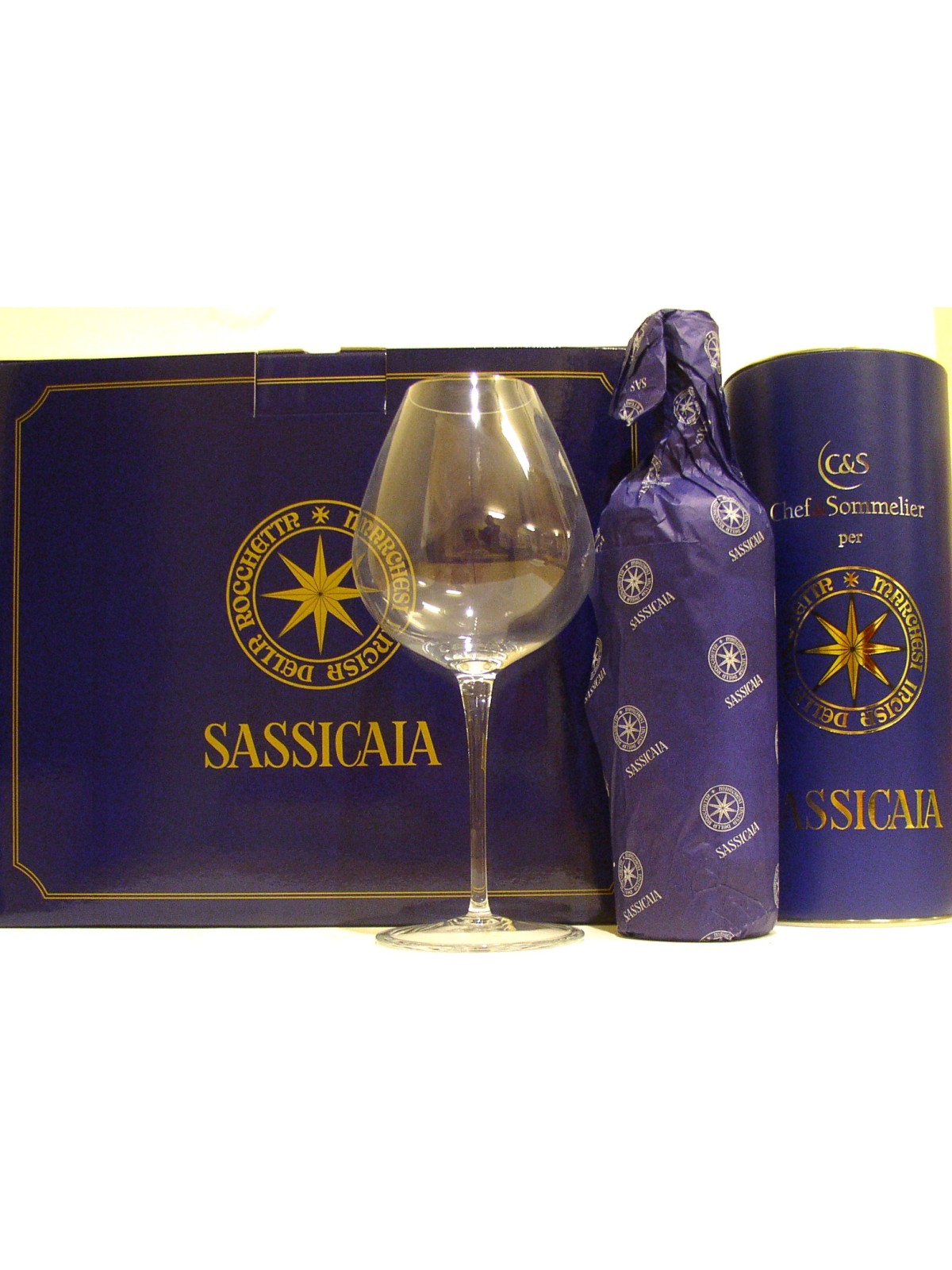 SASSICAIA IN CONFEZIONE DEGUSTAZIONE CON 4 BICCHIERI/CALICI