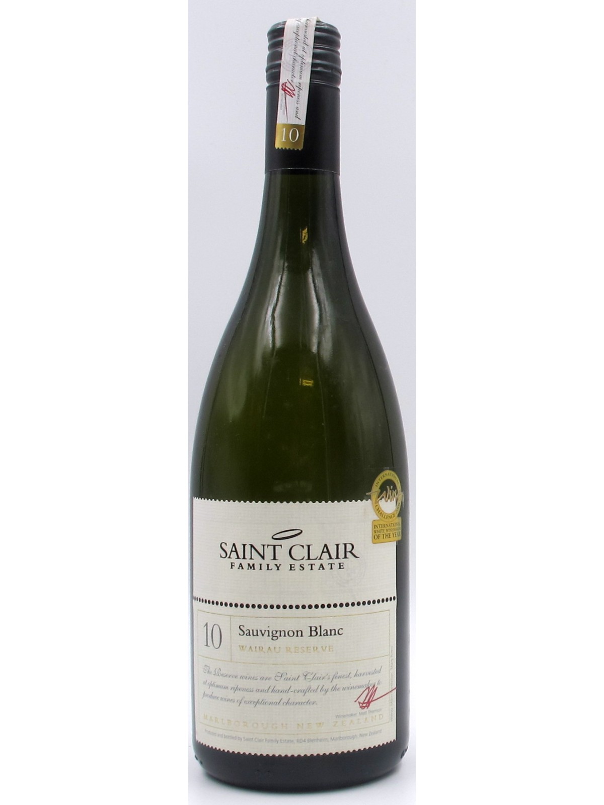 SAUVIGNON BLANC WAIRAU RESERVE 2010 - SAINT CLAIR