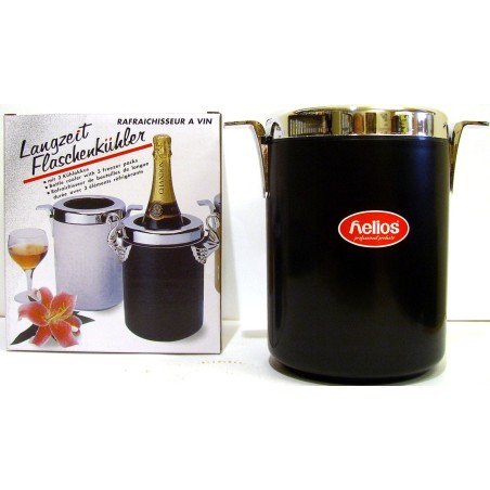 SECCHIELLO GLACETTE RAFFREDDABOTTIGLIE CON ELEMENTI REFRIGERANTI ESTRAIBILI COL.NERO