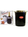 SECCHIELLO GLACETTE RAFFREDDABOTTIGLIE CON ELEMENTI REFRIGERANTI ESTRAIBILI COL.NERO