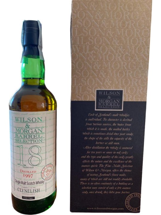 SINGLE MALT SCOTCH WHISKY 18 YO CLYNELISH 1997  WILSON & MORGAN BARREL SELECTION TOKAJI FINISH