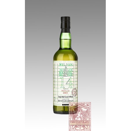SINGLE MALT SCOTCH WHISKY BUNNAHABHAIN  14 YO 2001 WILSON & MORGAN BARREL SELECTION SHERRY WOOD