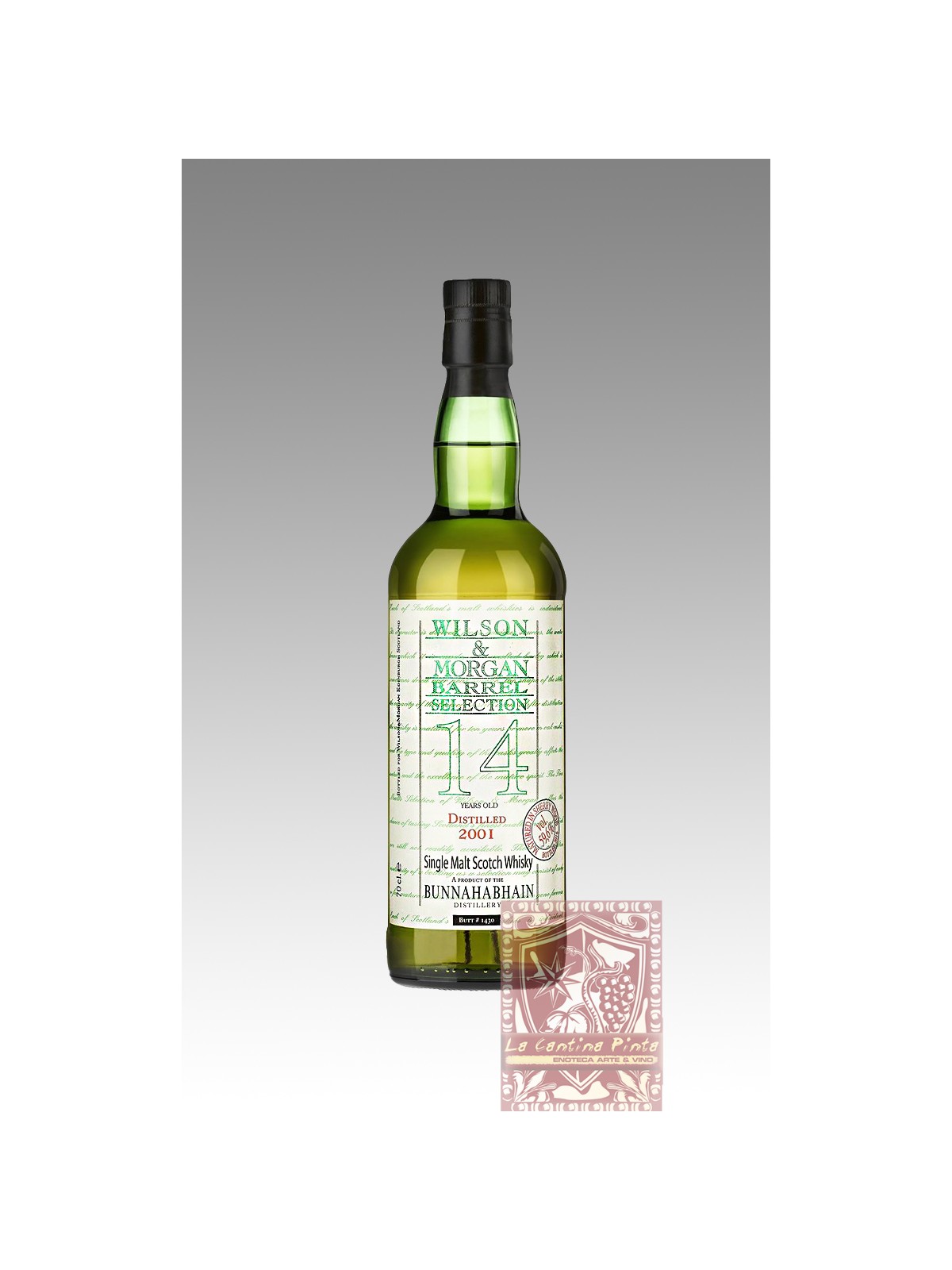 SINGLE MALT SCOTCH WHISKY BUNNAHABHAIN  14 YO 2001 WILSON & MORGAN BARREL SELECTION SHERRY WOOD