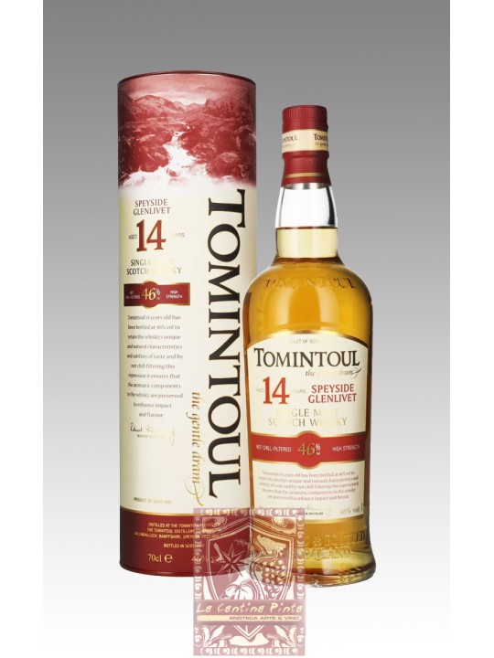 SPEYSIDE GLENLIVET 14 Y.O. SINGLE MALT SCOTCH WHISKY - TOMINTOUL