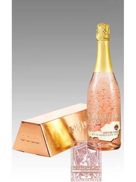 OSTERREICH GOLD TROCKEN ROSE' MIT 23 KARATIGEM GOLD - INFUR SEKT