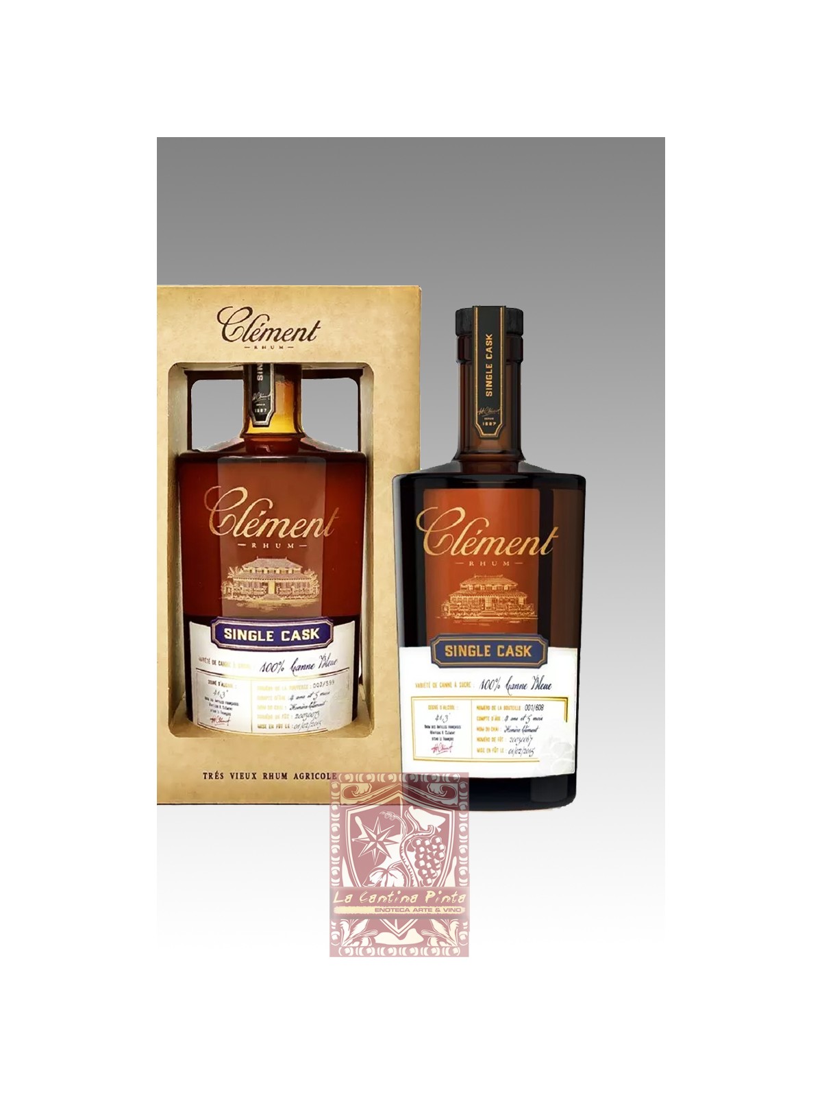 TRES VIEUX RHUM  AGRICOLE CANNE BLEUE SINGLE CASK  MARTINIQUE - CLEMENT , RUM DELLE ANTILLE FRANCESI