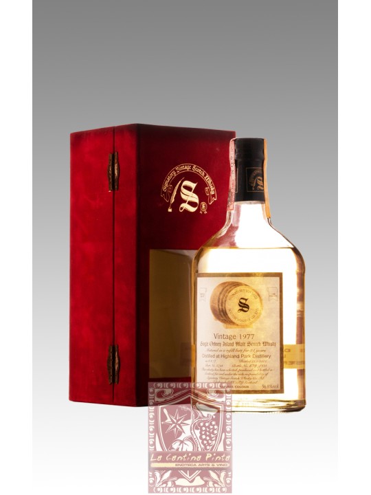 SINGLE ORKNEY ISLAND WHISKY HIGHLAND PARK 1977 24YO BUTT-3793 SIGNATORY VINTAGE