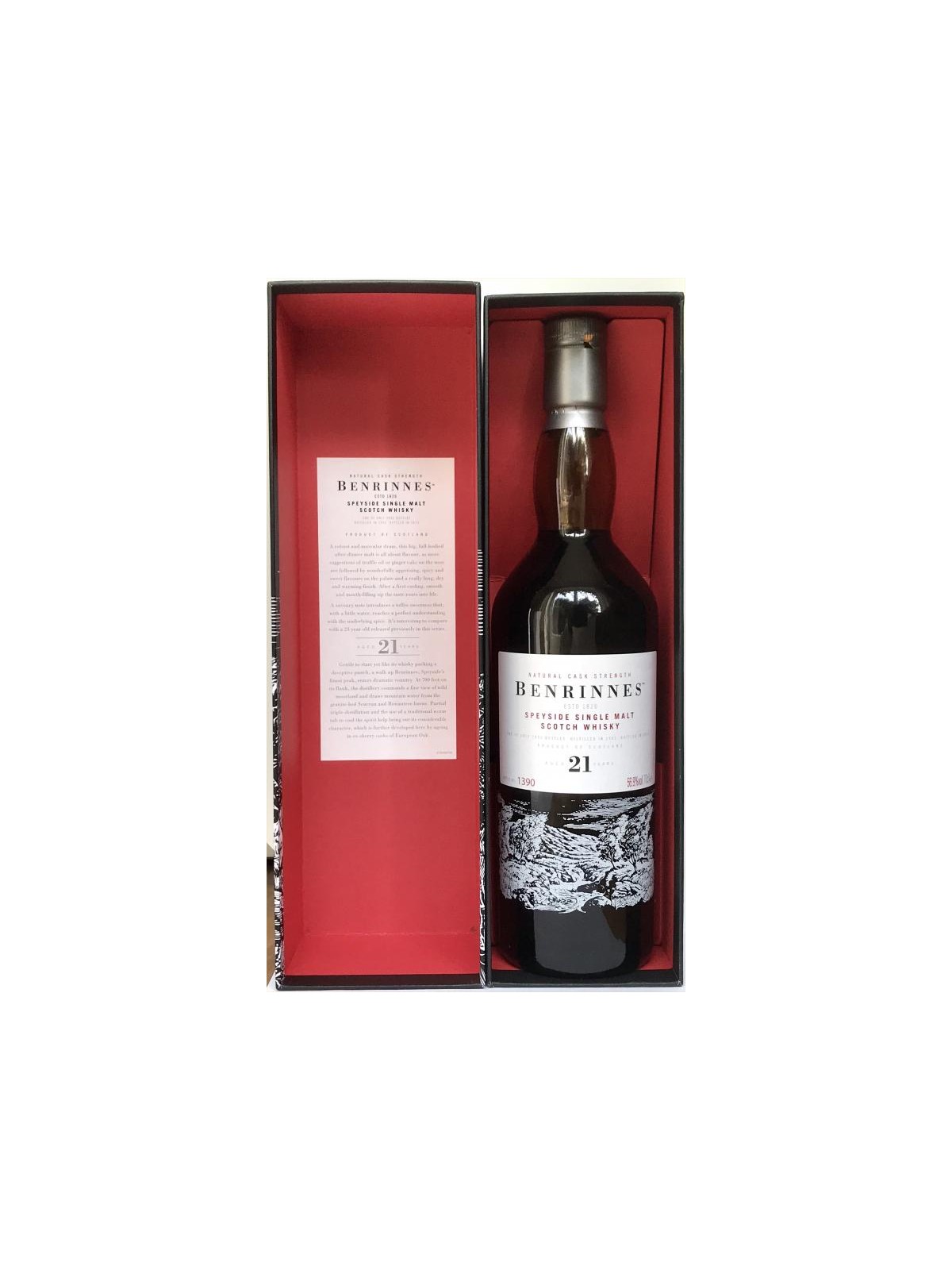 WHISKY BENRINNES 1992/2014  21 YO SPEYSIDE SINGLE MALT NATURAL CASK STRENGTH
