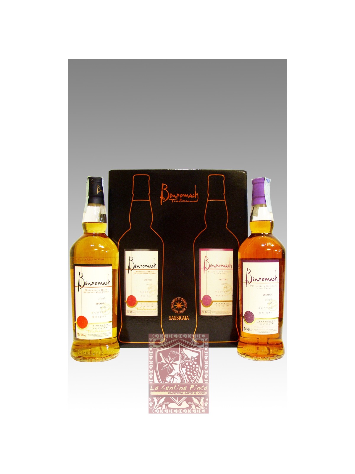 WHISKY BENROMACH KIT DA 2 BOTTIGLIE (SASSICAIA FINISH)