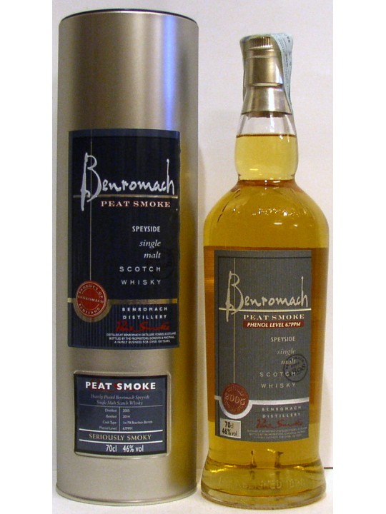 WHISKY BENROMACH PEAT SMOKE SPEYSIDE SINGLE MALT