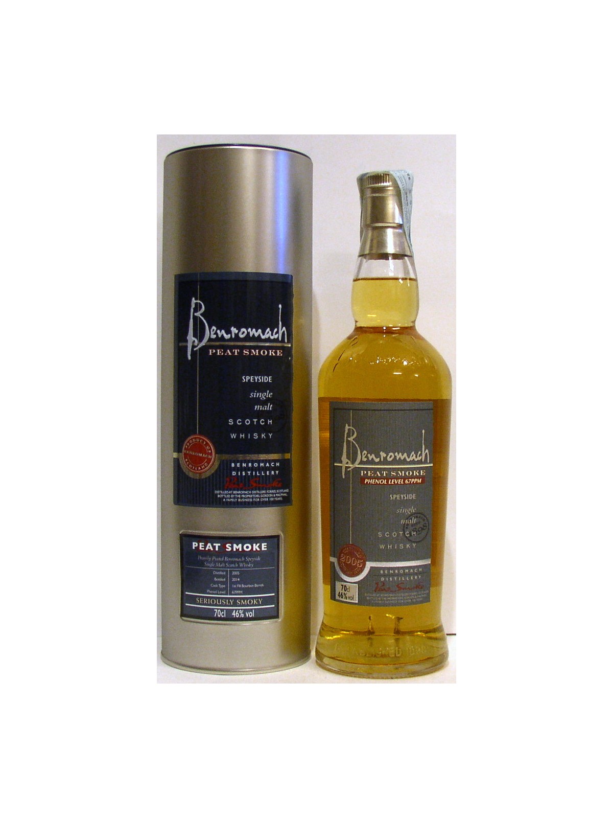 WHISKY BENROMACH PEAT SMOKE SPEYSIDE SINGLE MALT