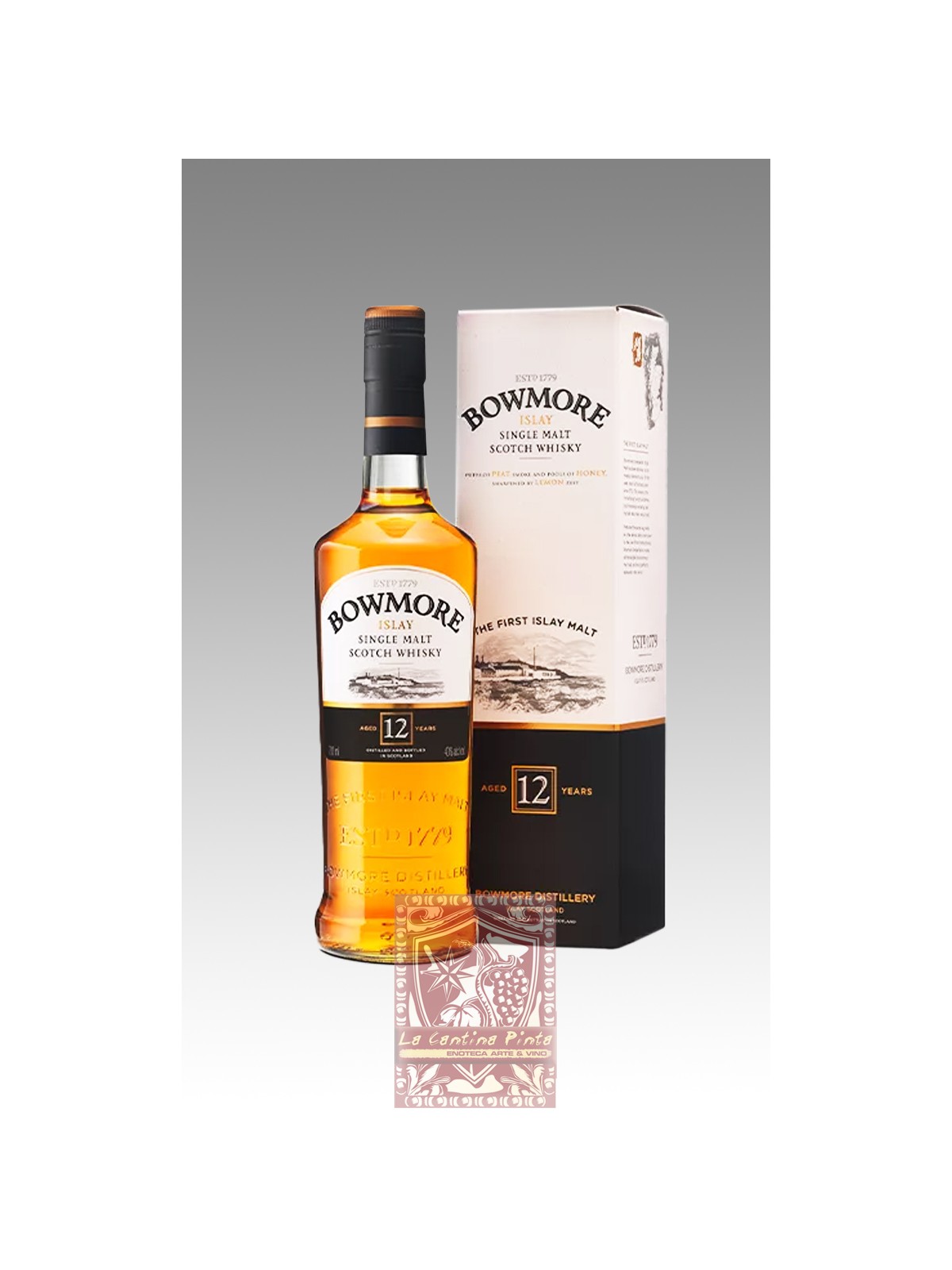 WHISKY BOWMORE ISLAY SINGLE MALT 12 Y.O.