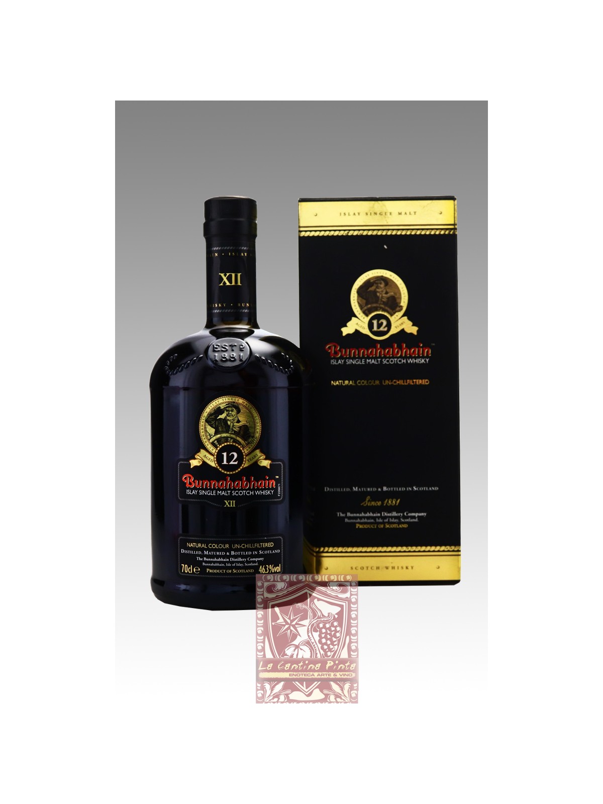 WHISKY BUNNAHABHAIN 12 Y.O. XII RELEASE, ISLAY SINGLE MALT SCOTCH WHISKY