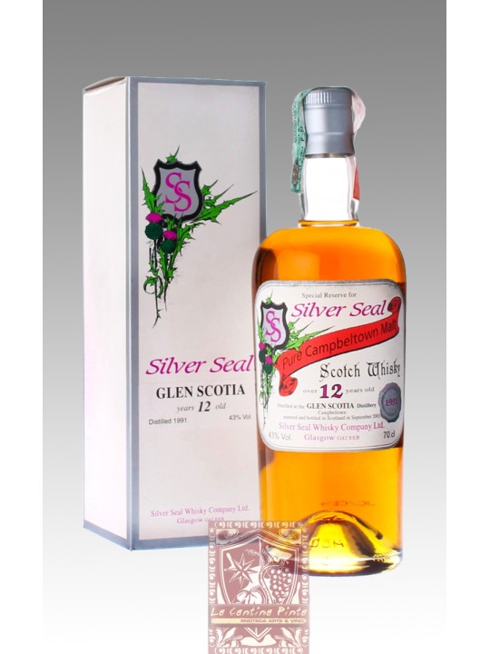 WHISKY GLEN SCOTIA 1991 12 YO PURE CAMPBELTOWN MALT - SILVER SEAL