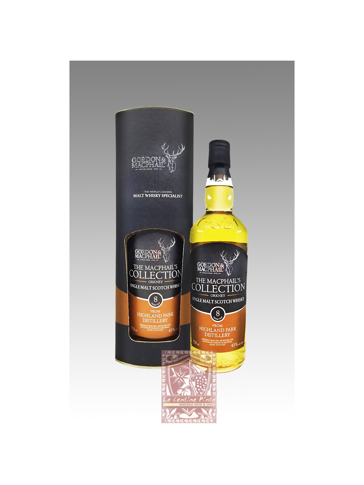 WHISKY HIGHLAND PARK DISTILLERY  8 Y.O. THE MACPHAIL COLLECTION'S - GORDON & MACPHAIL