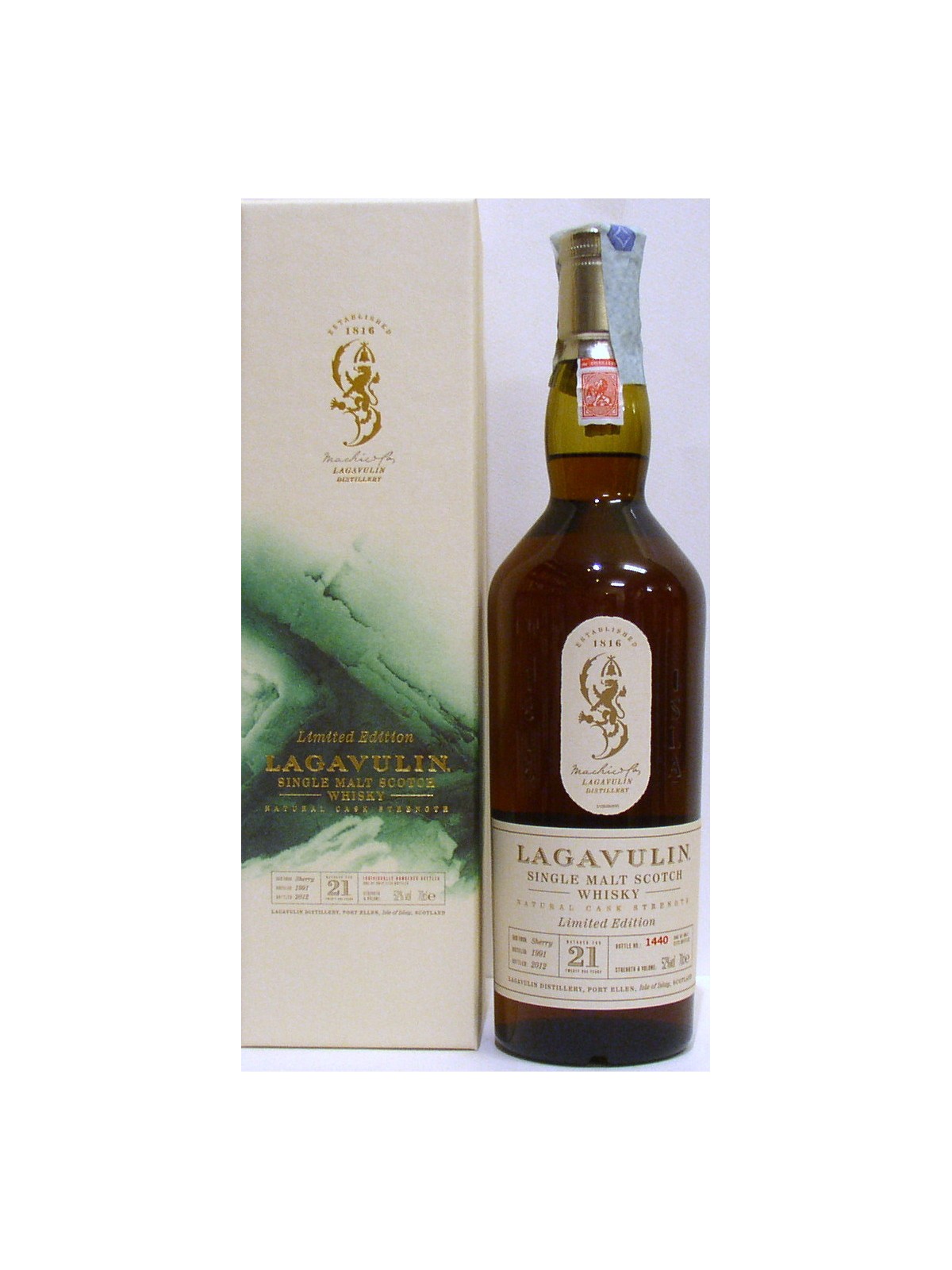 WHISKY LAGAVULIN SINGLE MALT SCOTCH WHISKY 21 Y.O. NATURAL CASK STRENGHT