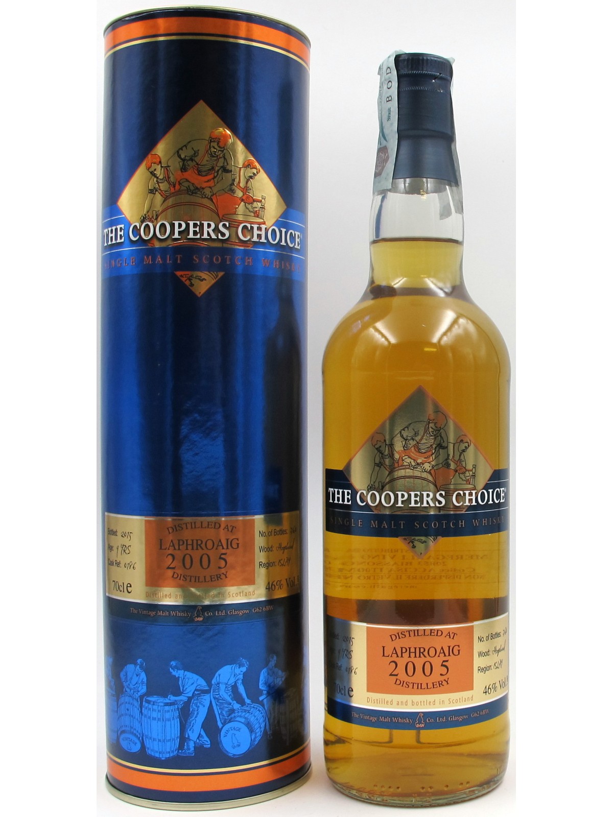 WHISKY LAPHROAIG 2005 SINGLE MALT 9 Y.O.  THE COOPERS CHOICE