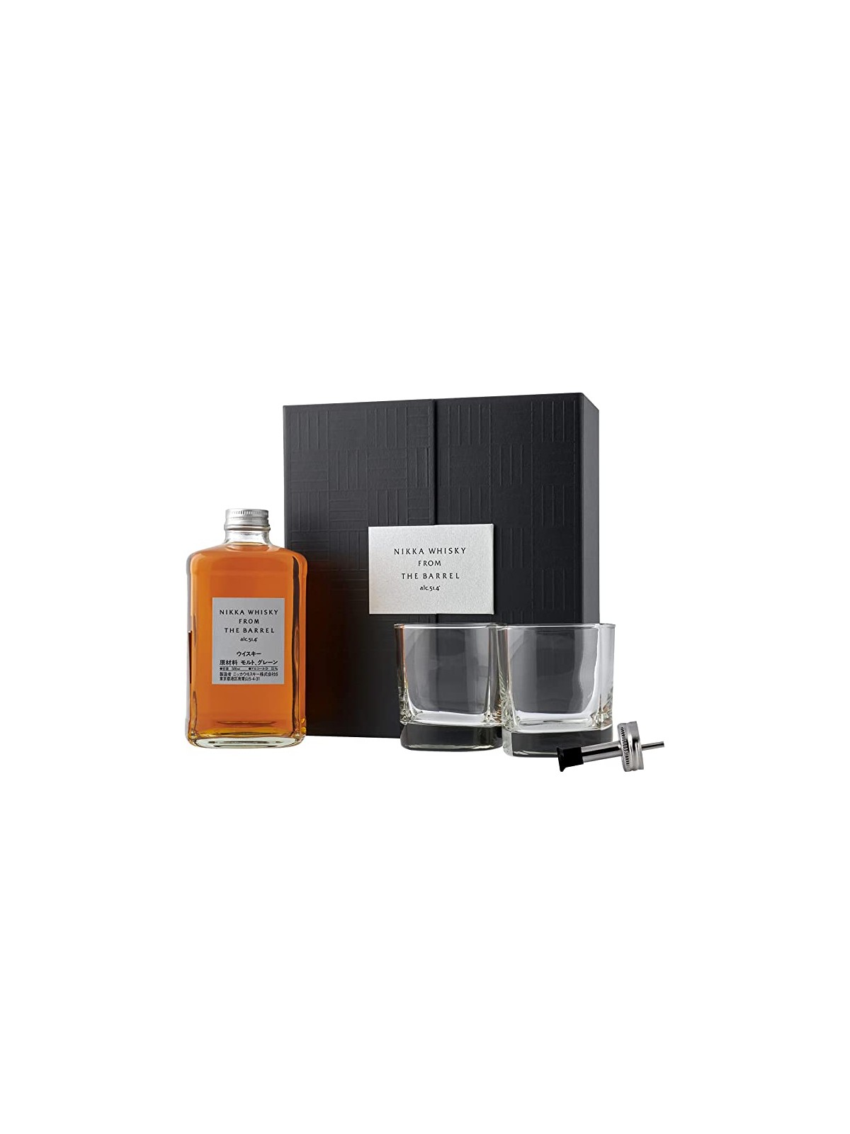 WHISKY NIKKA FROM THE BARREL GIFT BOX CON 2 BICCHIERI E TAPPO DOSATORE