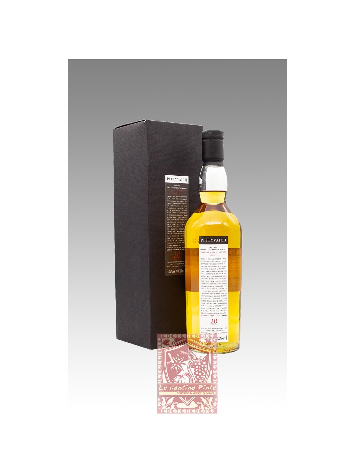 SPEYSIDE SINGLE MALT WHISKY PITTYVAICH 20 Y.O. 1989/2009  NATURAL CASK STRENGTH