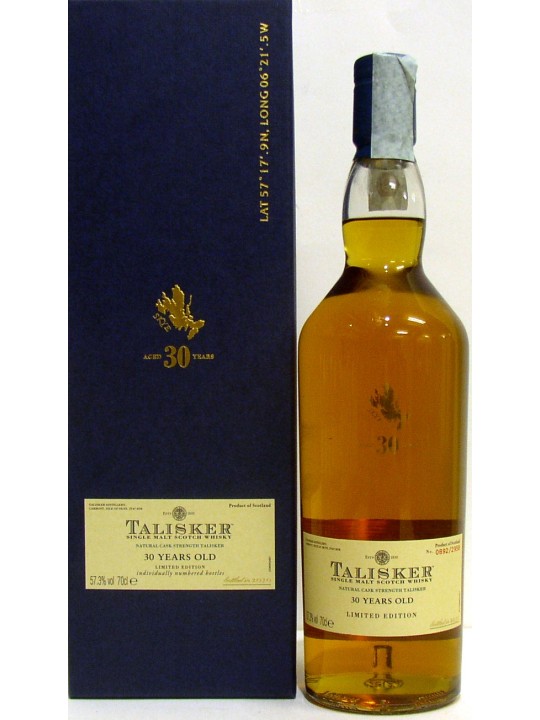 WHISKY TALISKER 30 YO LIMITED EDITION NATURAL CASK STRENGTH  RELEASE 2010