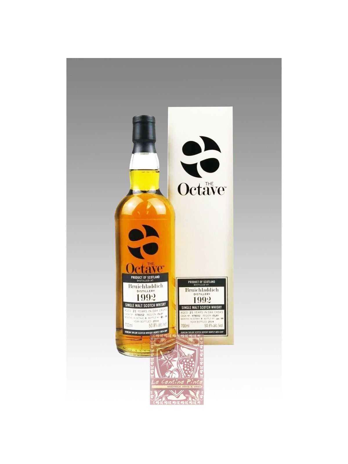 WHISKY THE OCTAVE BRUICHLADDICH 1992 21 Y.O. CASK STRENGTH SINGLE MALT ISLAY DUNCAN TAYLOR