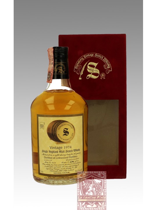 LINKWOOD VINTAGE 1974 SINGLE MALT SCOTCH WHISKY 26 Y.O.  SIGNATORY