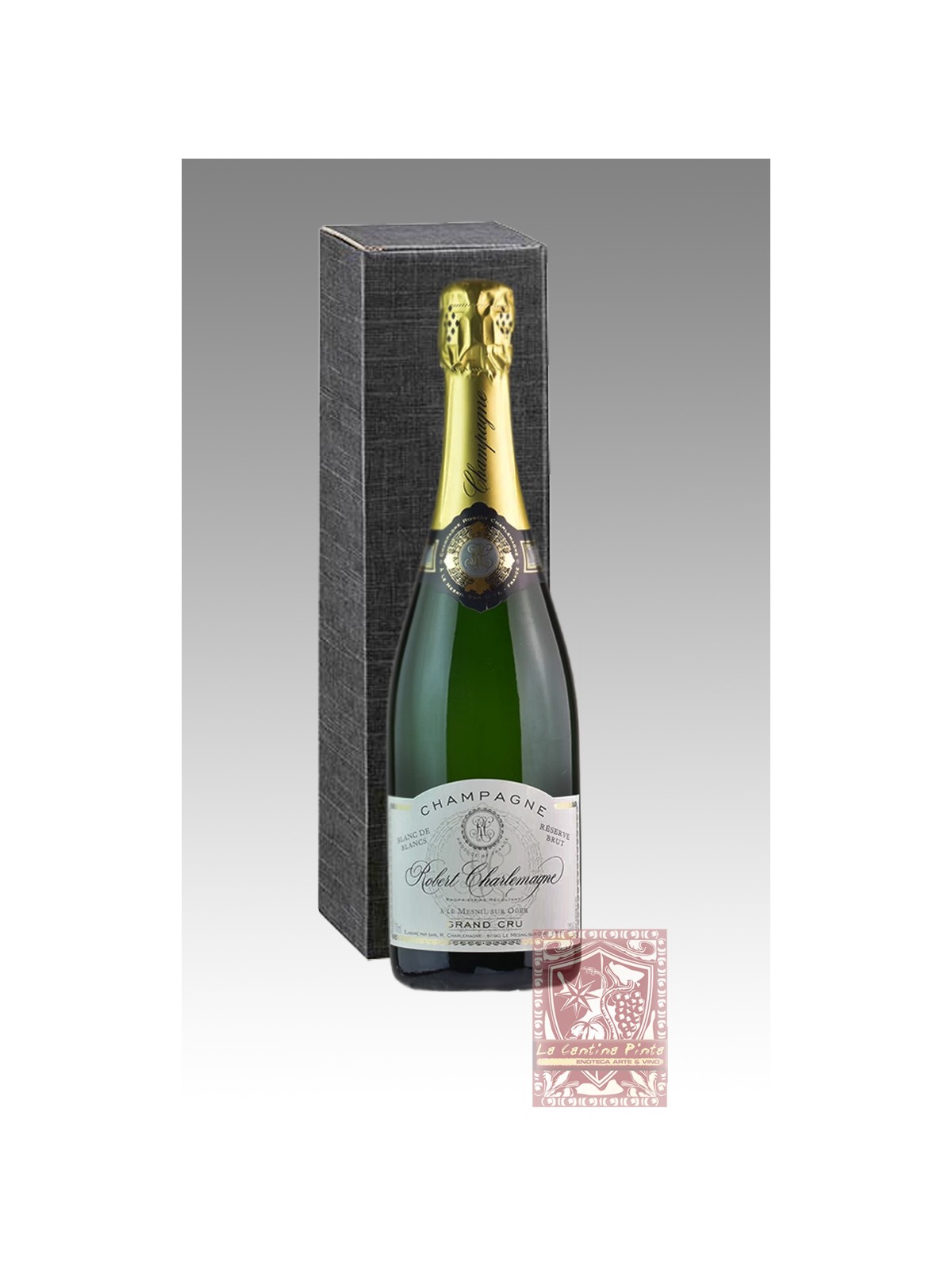 CHAMPAGNE ROBERT CHARLEMAGNE BLANC DE BLANCS BRUT RESERVE GRAND CRU MAGNUM CON ASTUCCIO