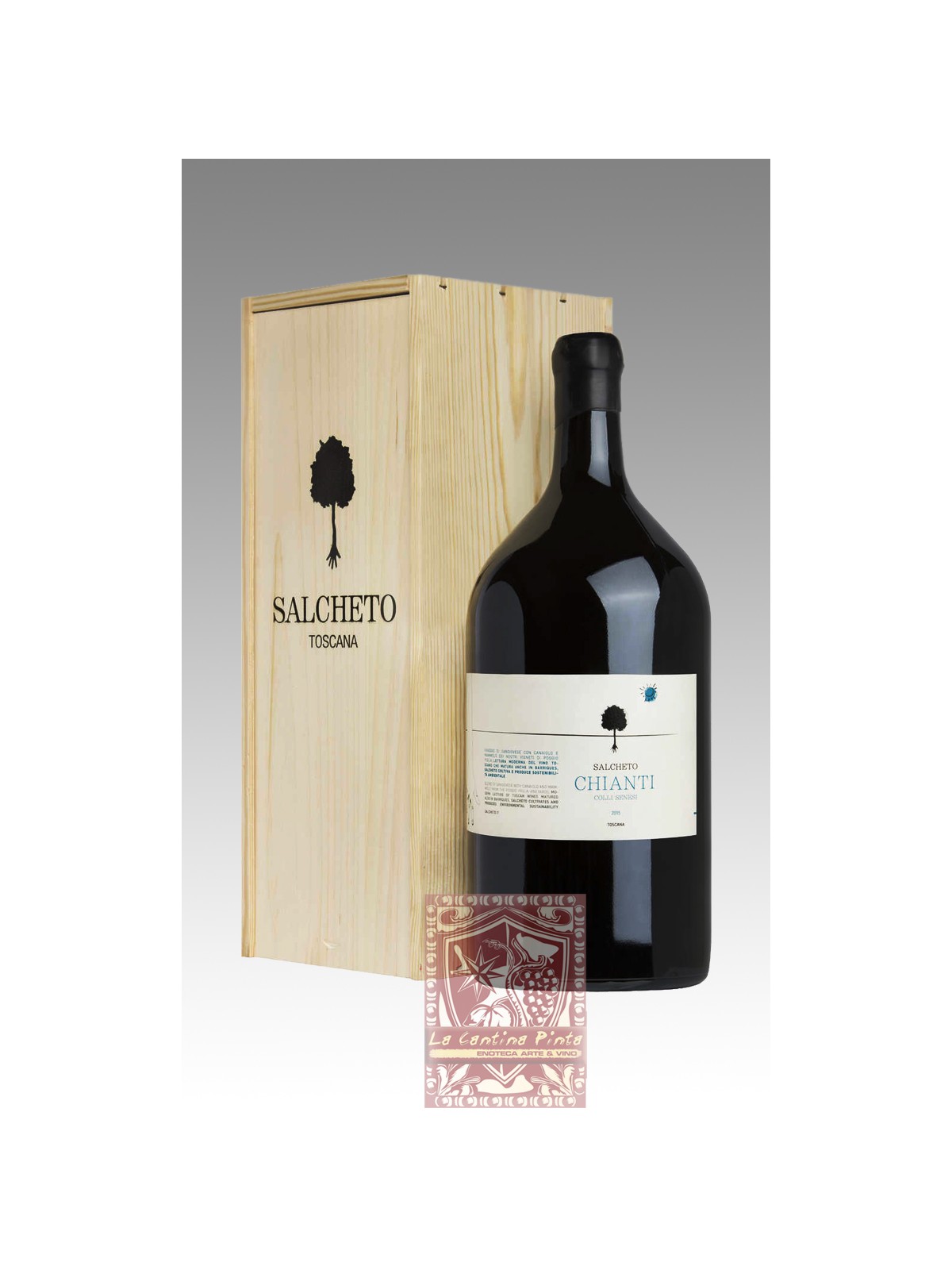 CHIANTI COLLI SENESI BISKERO 2023 DOPPIA MAGNUM 3 LT. IN CASSA DI LEGNO  - SALCHETO