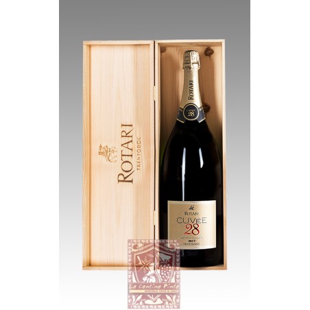 ROTARI  CUVEE 28  TRENTO DOC JEROBOAM 3 LT IN CASSA DI LEGNO