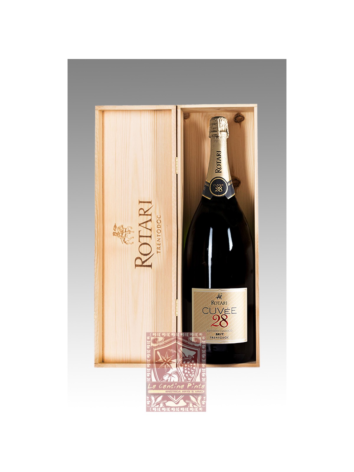 ROTARI  CUVEE 28  TRENTO DOC JEROBOAM 3 LT IN CASSA DI LEGNO