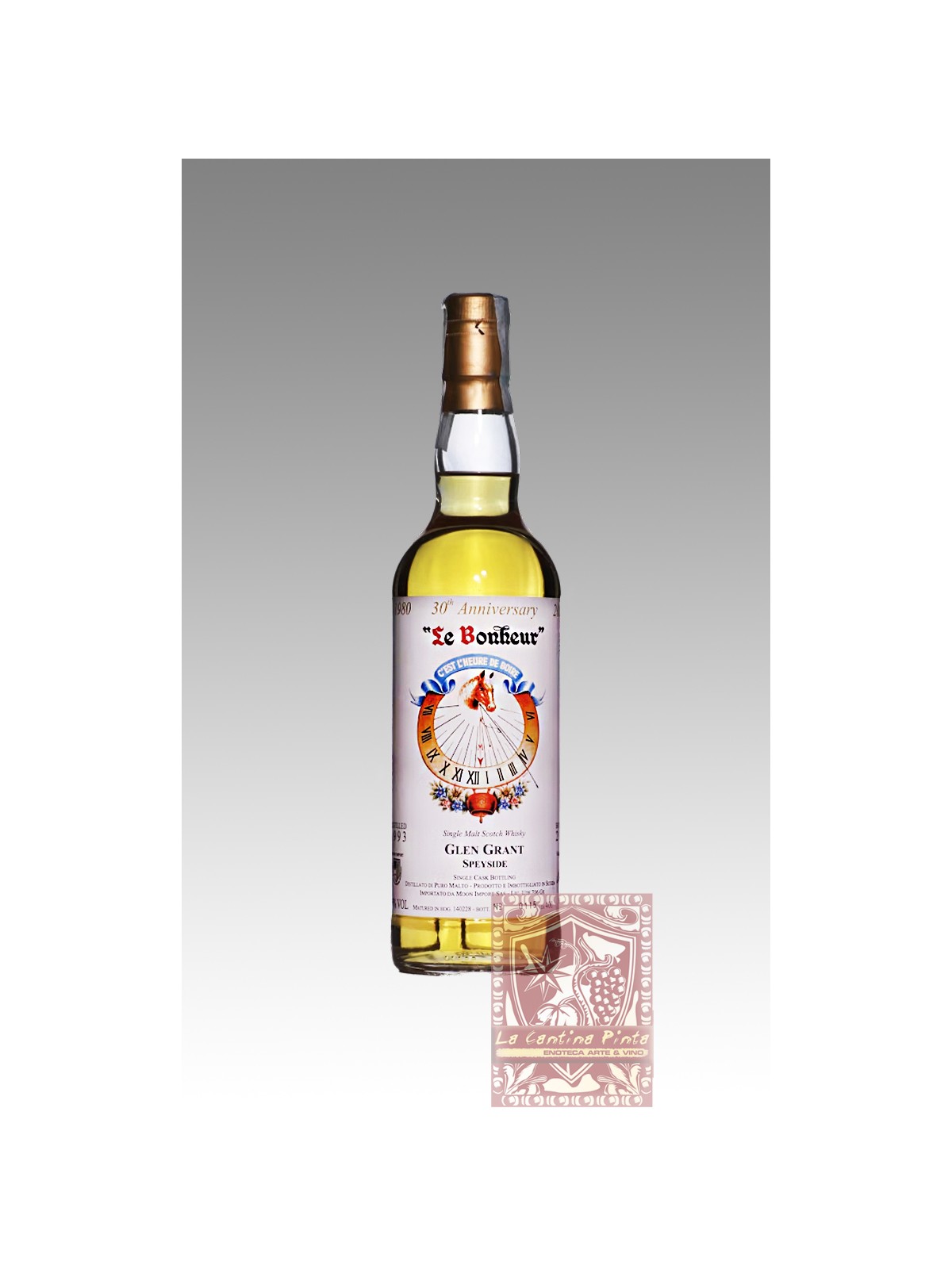LE BONHEUR SPEYSIDE SINGLE MALT WHISKY GLEN GRANT 1993/2010 30th ANNIVERSARY MOON IMPORT