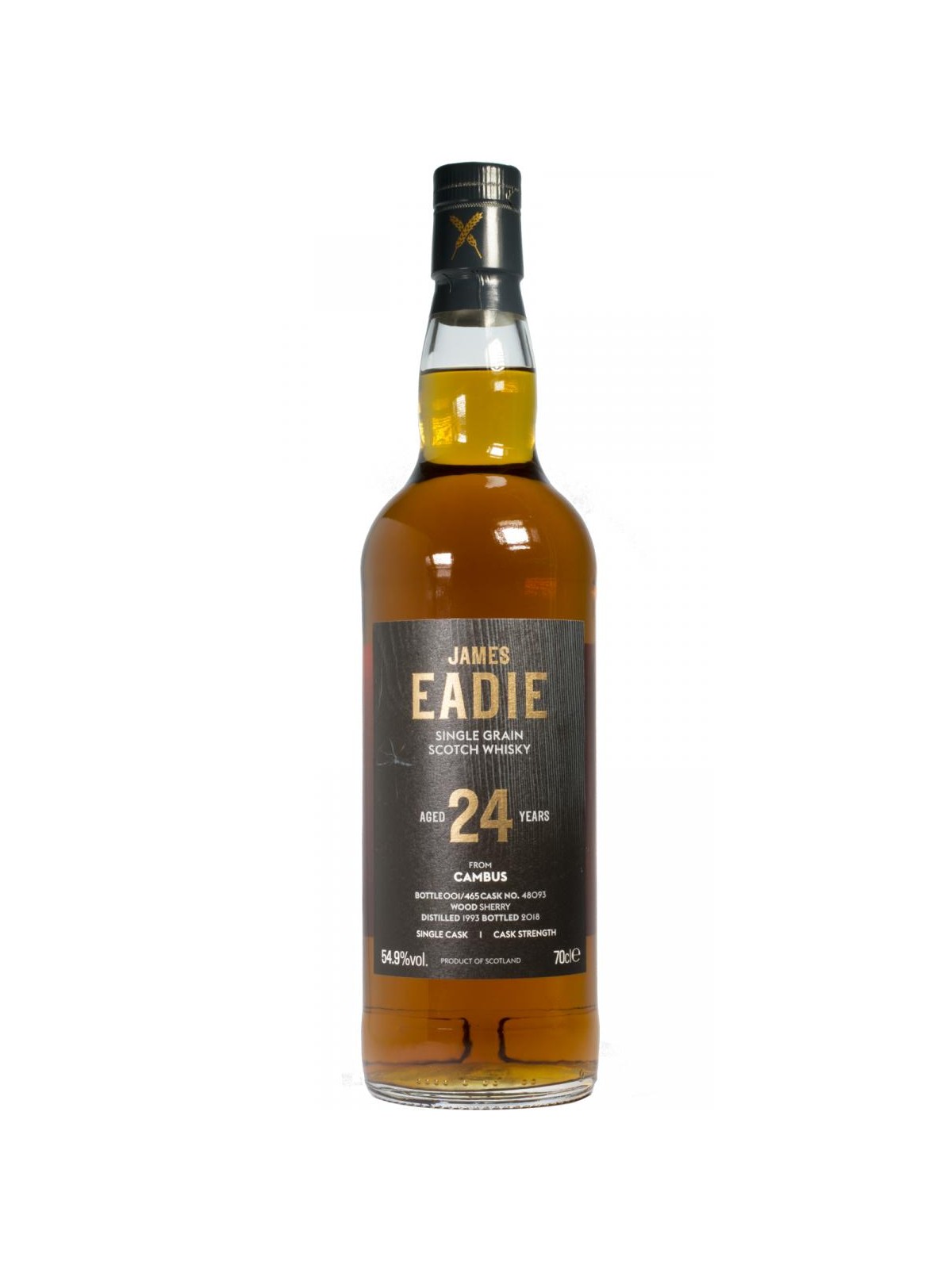 SINGLE GRAIN SCOTCH WHISKY CAMBUS 24YO 1993 SHERRY WOOD  - JAMES EADIE