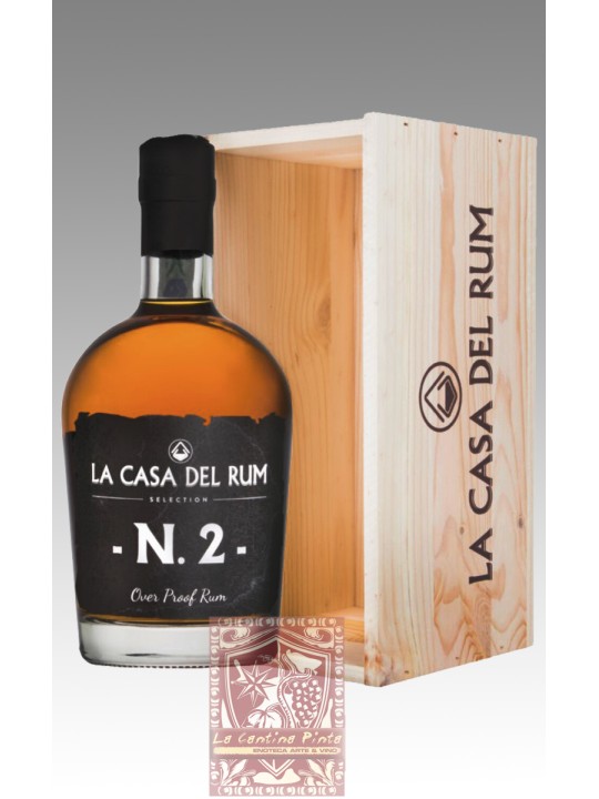 LA CASA DEL RUM  N.2  BARBADOS OVERPROOF ASTUCCIO LEGNO