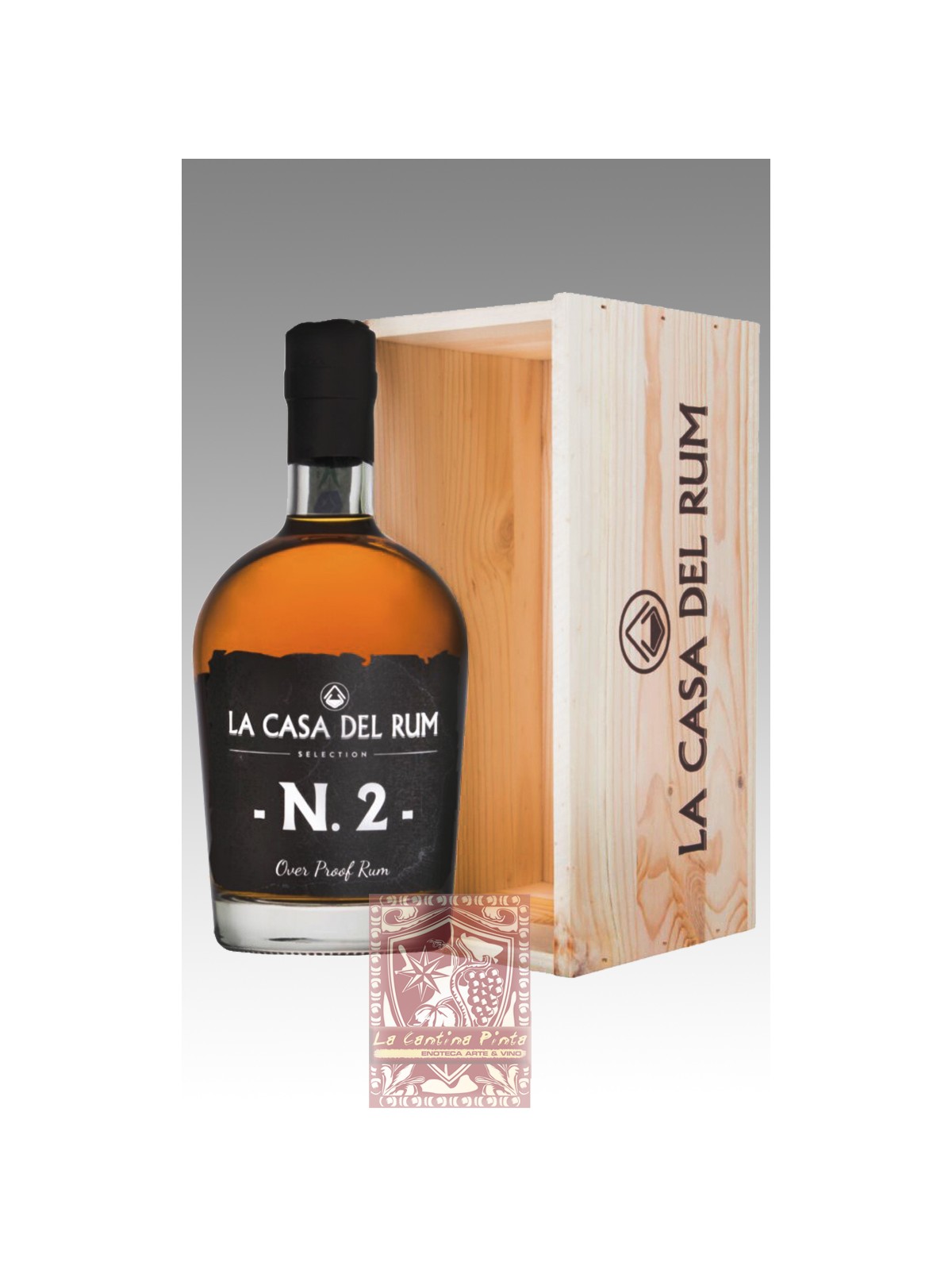 LA CASA DEL RUM  N.2  BARBADOS OVERPROOF ASTUCCIO LEGNO