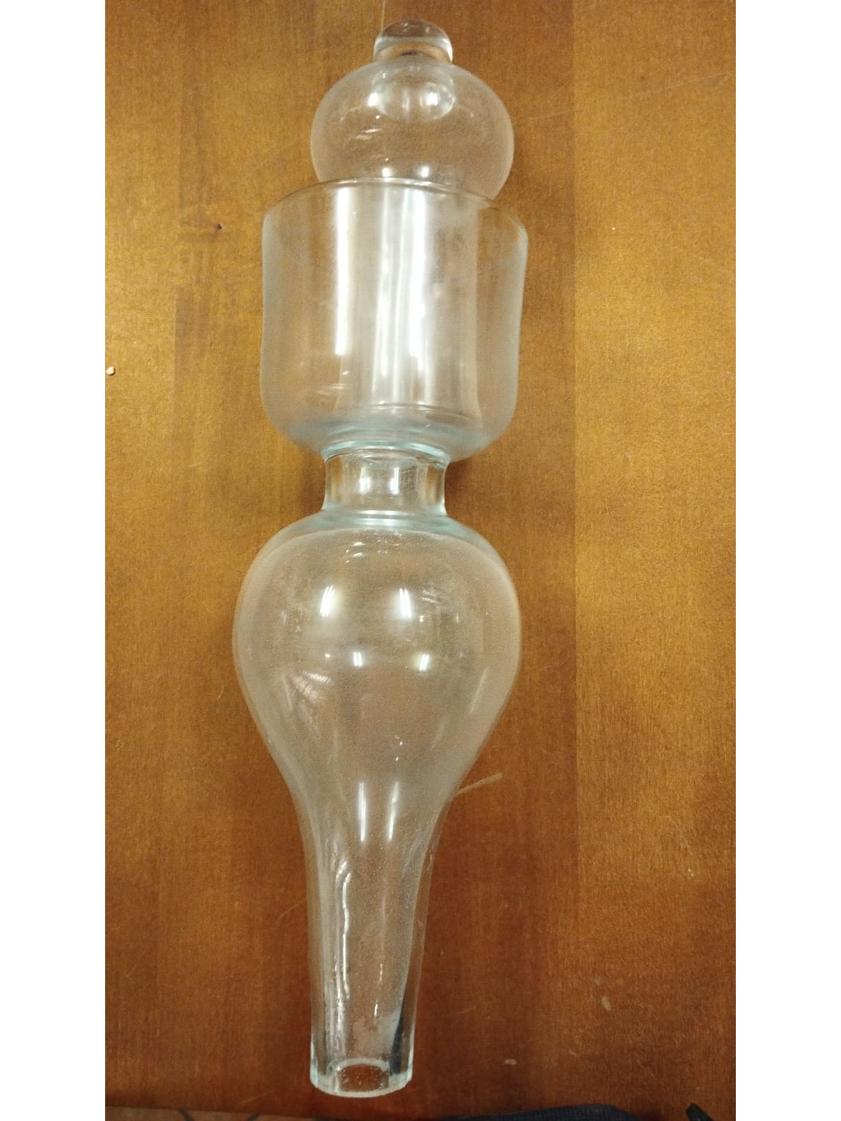 COLMATORE - BOLLITORE GRANDE IN VETRO BIANCO TRASPARENTE  PER BOTTI