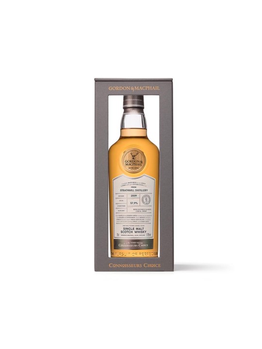 STRATHMILL SINGLE MALT SCOTCH WHISKY CASK STRENGHT 2009 12YO LION'S CHOICE GORDON & MCPHAIL