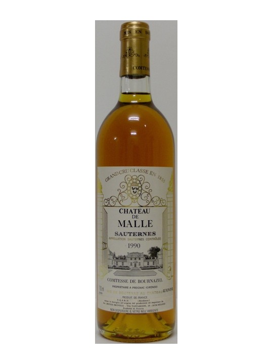 CHATEAU DE MALLE SAUTERNES 1990 - COMTESSE DE BOURNAZEL